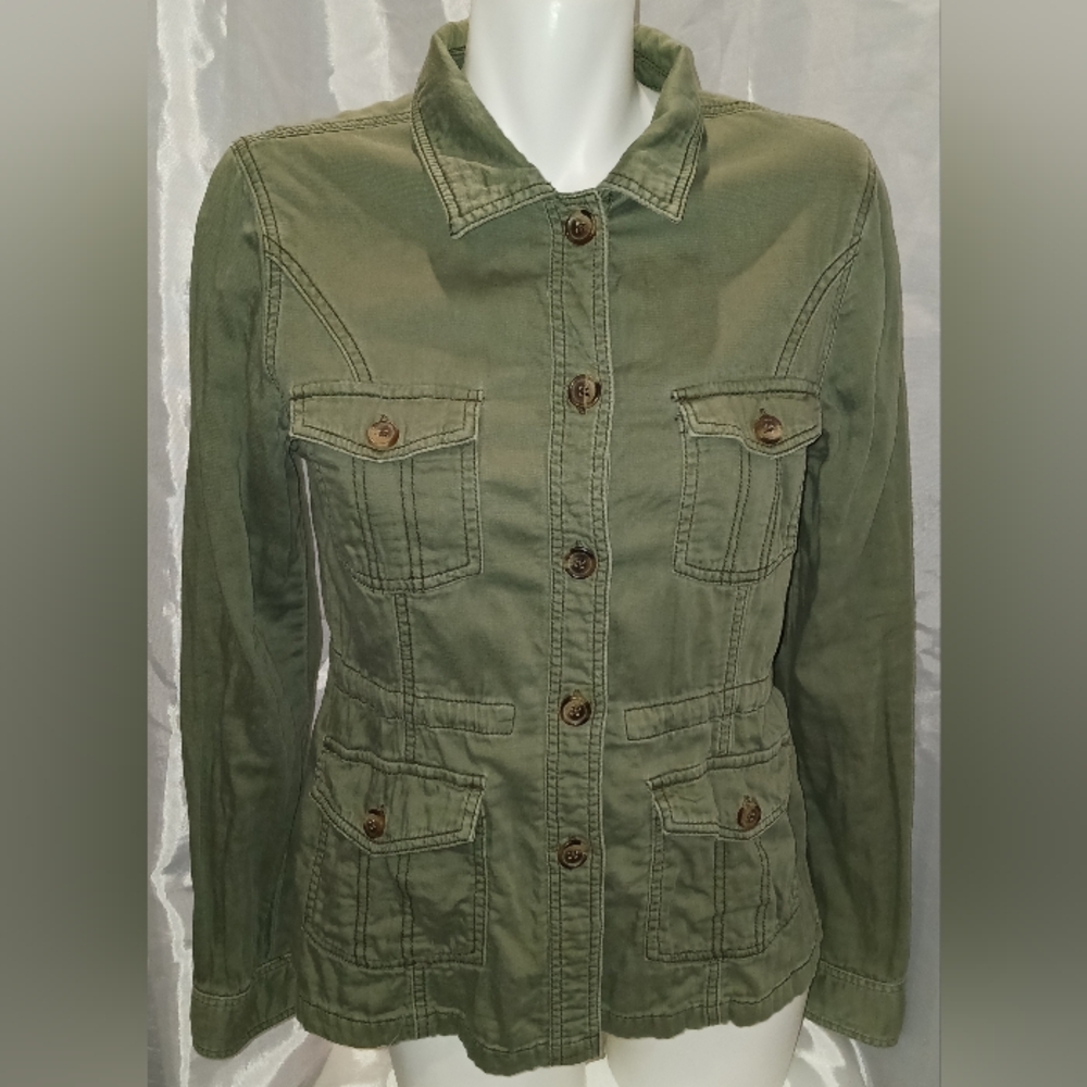 "Mossimo Supply Co." Cute, Lightweight Demin Stlye, Olive Green Jacket Sz Large
